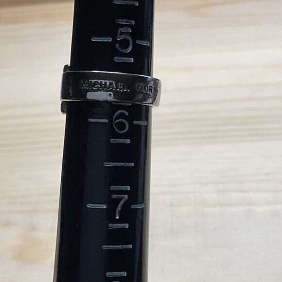 Michael Kors Silver Tone Buckle Ring - Picture 3 of 4